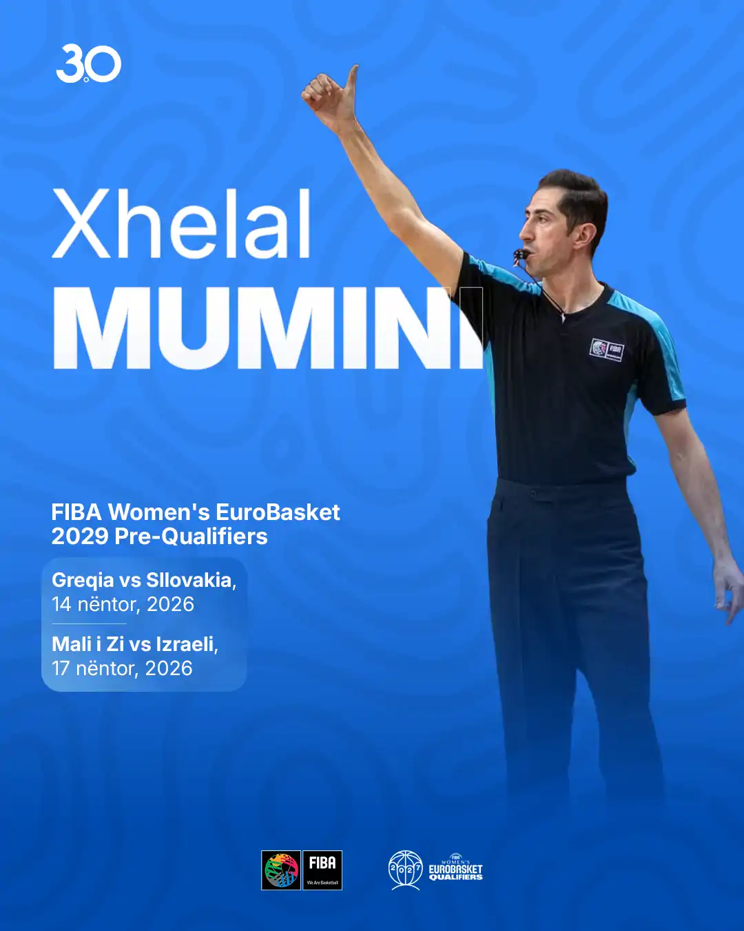 Vlora Braha, Jeta Zeka dhe Xhelal Mumini me nominime nga FIBA për ndeshjet ndërkombëtare